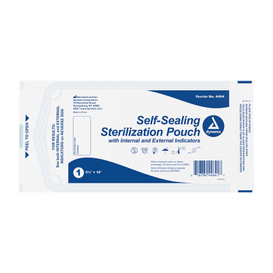 4464 Dynarex® Self-Sealing Sterilization/Autoclave Pouches - 5-1/4` x 10`